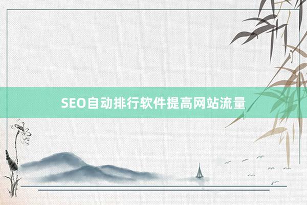 SEO自动排行软件提高网站流量